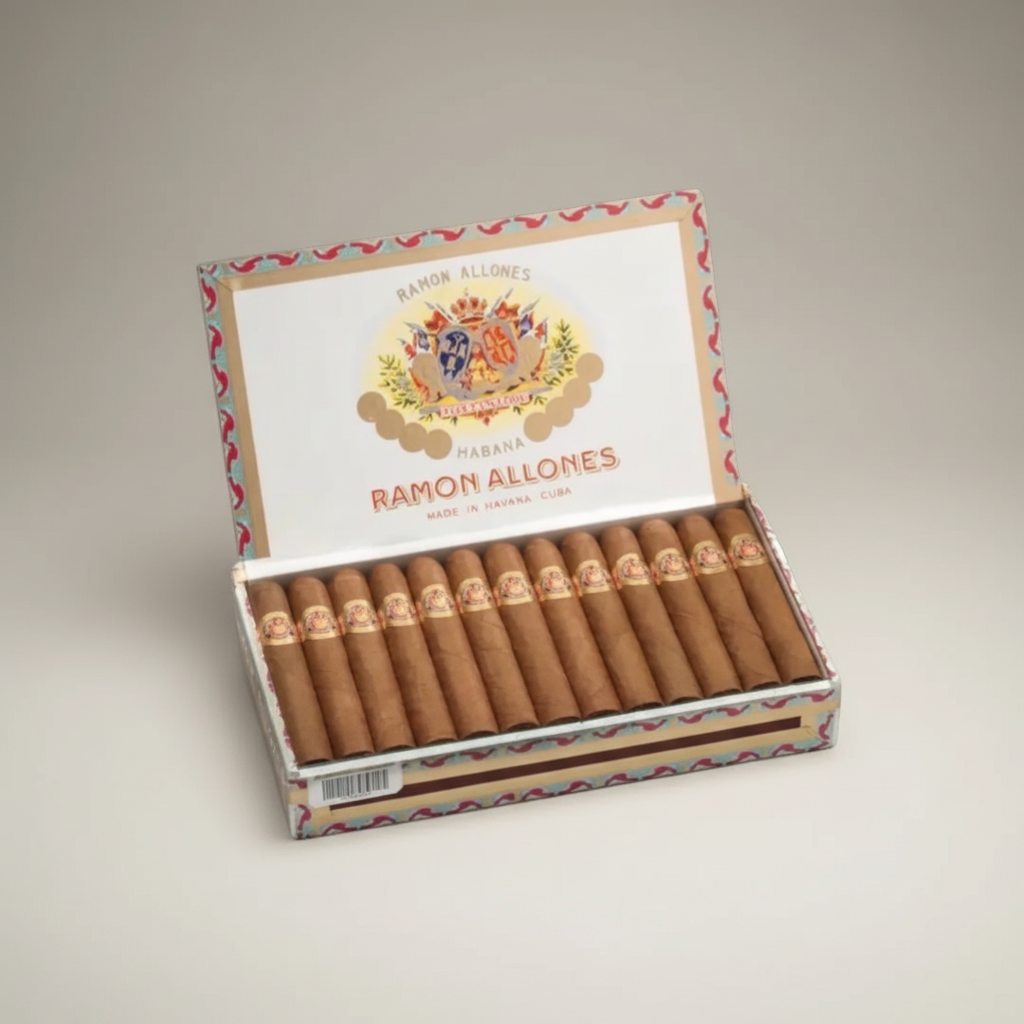 Arcadia Cigars Ramon Allones Small Club Coronas box of 10 full-bodied Cuban cigars with rich earthy and spicy notes.