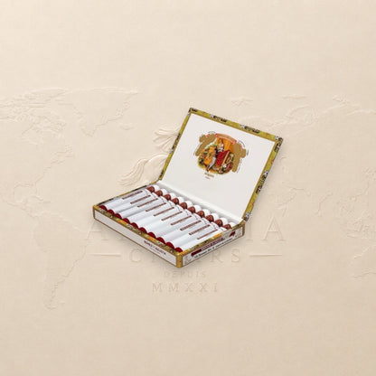 Arcadia Cigars Romeo y Julieta No. 2 Petit Corona Tubos cigars in a box. Smooth, elegant Cuban cigars with cedar and nut notes.