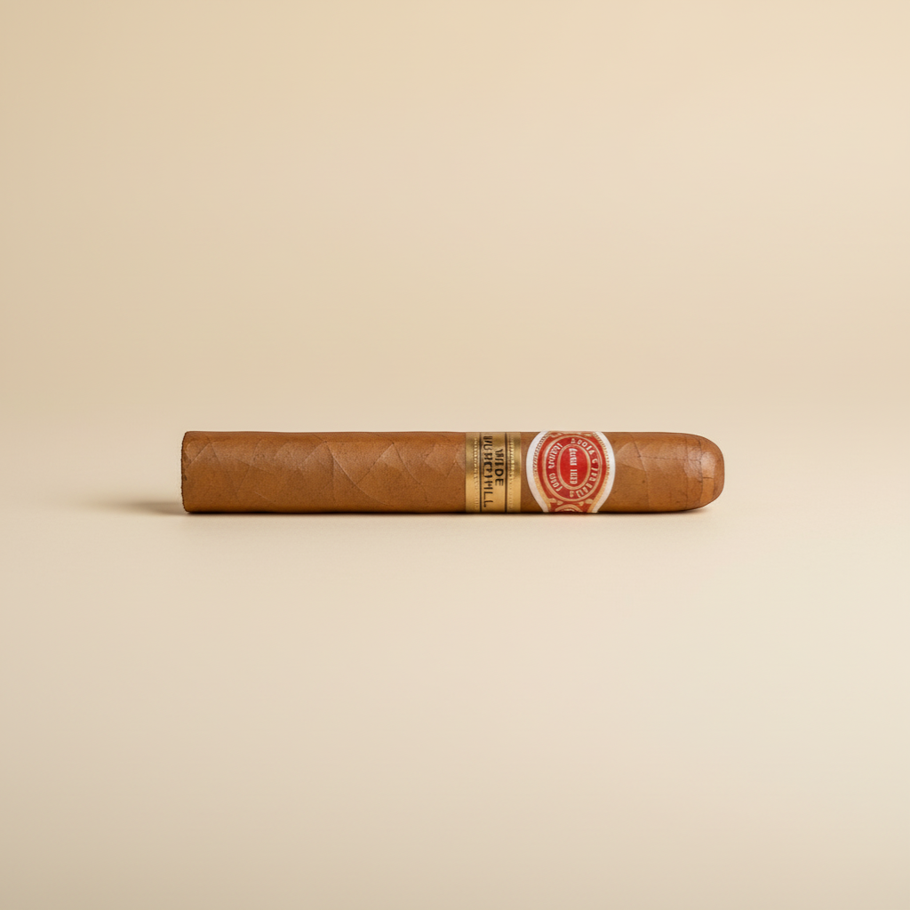 Arcadia Cigars Romeo y Julieta Wide Churchill cigar, medium-bodied with cedar, cream, and coffee notes.