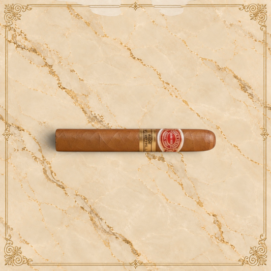 Arcadia Cigars Romeo y Julieta Wide Churchill cigar, medium-bodied with cedar, cream, and coffee notes.