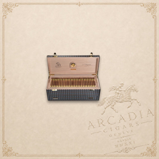 Arcadia Cigars Trinidad 55th Anniversary humidor cabinet by S.T. Dupont containing 55 aged Fundadores cigars