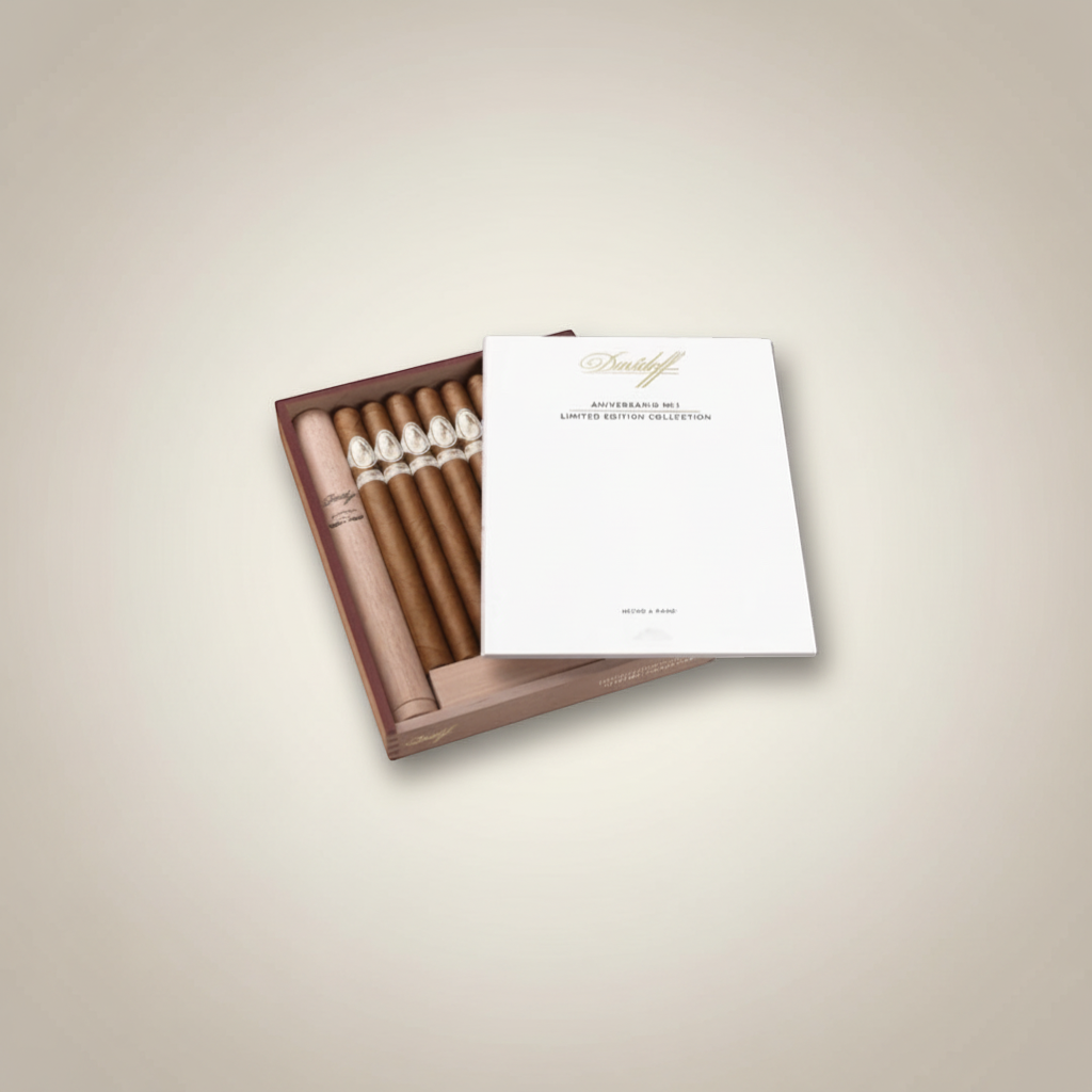 Arcadia Cigars Davidoff Aniversario No.1 Limited Edition Double Corona cigars in wooden box with booklet. Ecuadorian Connecticut wrapper.