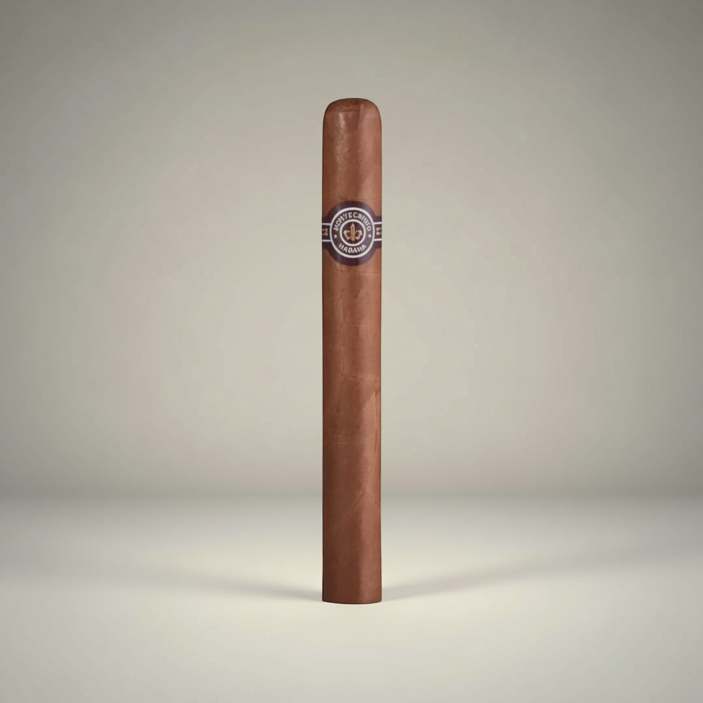 Arcadia Cigars Montecristo No. 3 corona cigar with a medium brown wrapper and a classic band.