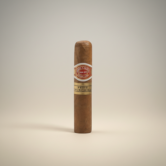 Arcadia Cigars Romeo y Julieta Petit Churchills cigar, medium strength, petit robusto format, 4" length, 50 ring gauge.