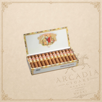 Arcadia Cigars Romeo y Julieta Petit Churchills box of 25 Cuban cigars. Medium strength Petit Robusto format.